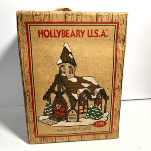 Hollybeary USA Chapel Christmas Village Decoration 1995 WORKS